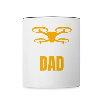 Drone Dad Drone Pilote Opérateur de Drone - Mug contrasté - blanc/noir - Devant