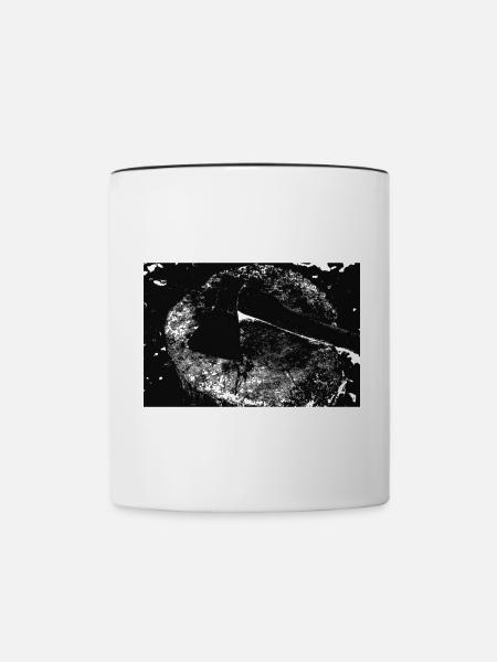 Axtwerfen - Tasse zweifarbig - Weiß/Schwarz