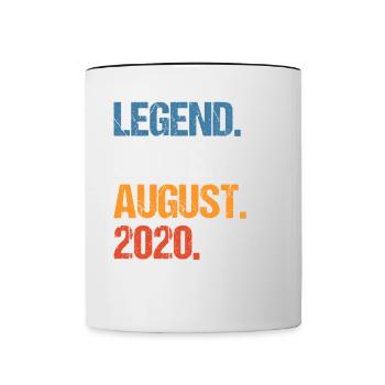 Legend Since August 2020 Geburtstag - Tasse zweifarbig - Weiß/Schwarz - Vorne