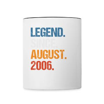 Légende depuis août 2006 Anniversaire - Mug contrasté - blanc/noir - Devant