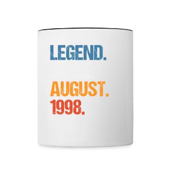 Légende depuis août 1998 Anniversaire - Mug contrasté - blanc/noir - Devant