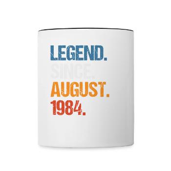Légende depuis août 1984 Anniversaire - Mug contrasté - blanc/noir - Devant