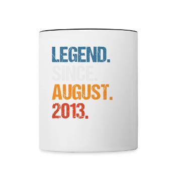 Legend Since August 2013 Birthday - Contrasting Mug - white/black - Front