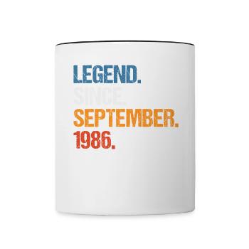 Legend Since September 1986 Geburtstag - Tasse zweifarbig - Weiß/Schwarz - Vorne