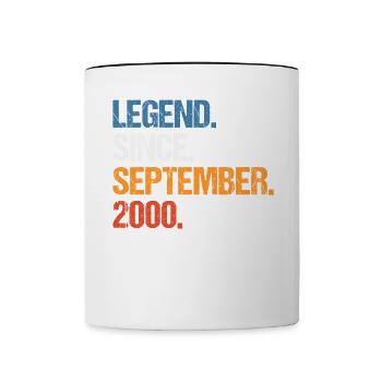 Légende depuis septembre 2000 Anniversaire - Mug contrasté - blanc/noir - Devant