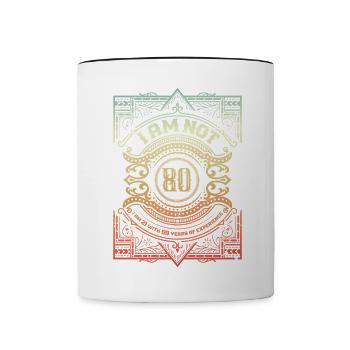 80-year-old jokes birthday gag for grandparents - Contrasting Mug - white/black - Front
