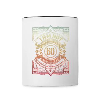 60-year-old jokes birthday gag for grandparents - Contrasting Mug - white/black - Front