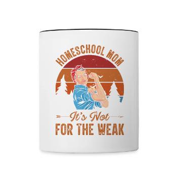 Homeschool Teacher Funny Gifts for Distance Learning - Contrasting Mug - white/black - Front