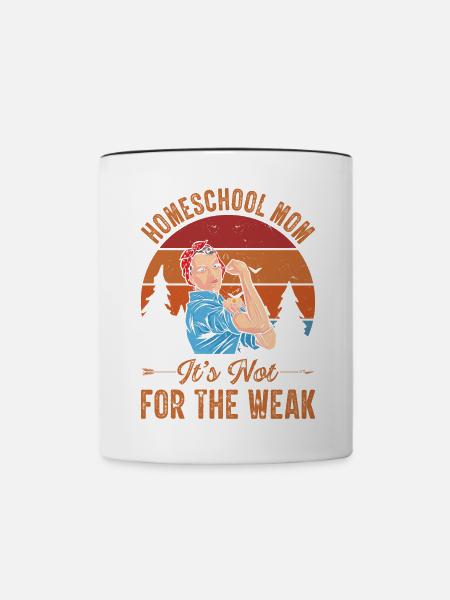 Homeschool Teacher Lustige Geschenke zum Fernstudi - Tasse zweifarbig - Weiß/Schwarz
