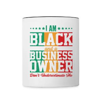 Entrepreneurship Lifestyle Business Mindset Gift - Contrasting Mug - white/black - Front