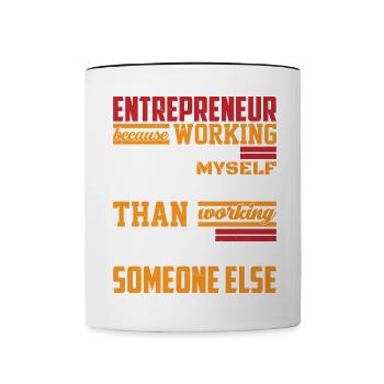 Entrepreneur Minded Business Lifestyle Gifts I - Contrasting Mug - white/black - Front