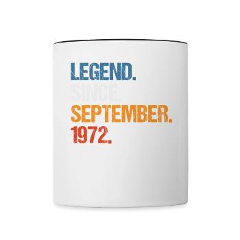 Légende depuis septembre 1972 Anniversaire - Mug contrasté - blanc/noir - Devant