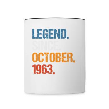 Légende depuis octobre 1963 Anniversaire - Mug contrasté - blanc/noir - Devant