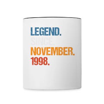 Légende depuis novembre 1998 Anniversaire - Mug contrasté - blanc/noir - Devant