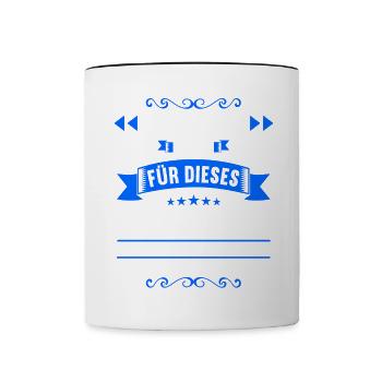 Abitur Gymnasium Damen und Herren Abi 2022 - Tasse zweifarbig - Weiß/Schwarz - Vorne