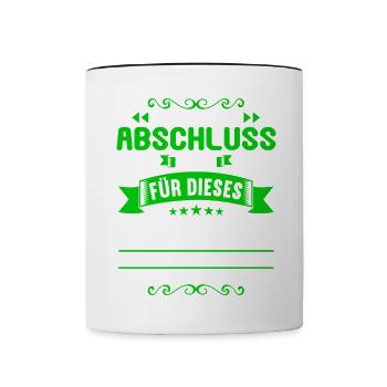 Realschule bestanden Realschulabschluss 2022 - Tasse zweifarbig - Weiß/Schwarz - Vorne
