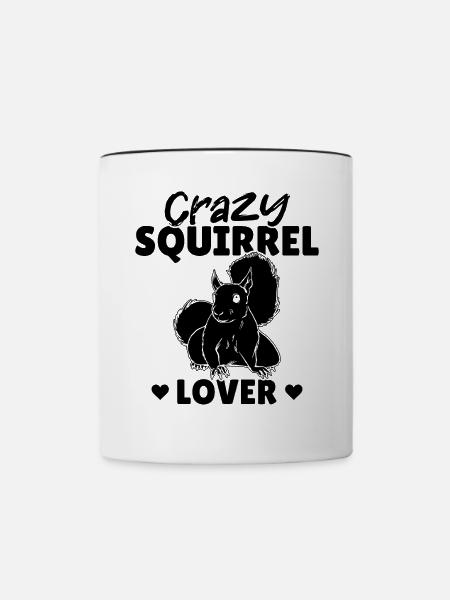 Eichhörnchen, Eichhörnchen, niedlicher - Tasse zweifarbig - Weiß/Schwarz