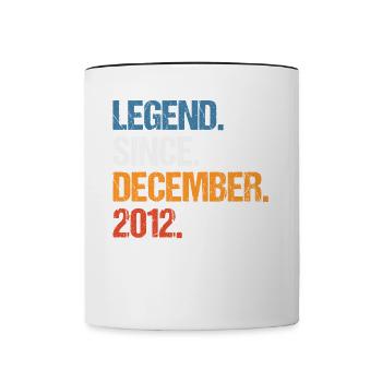 Legend Since December 2012 Birthday - Contrasting Mug - white/black - Front