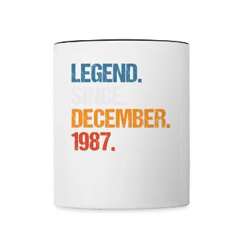 Légende depuis décembre 1987 Anniversaire - Mug contrasté - blanc/noir - Devant