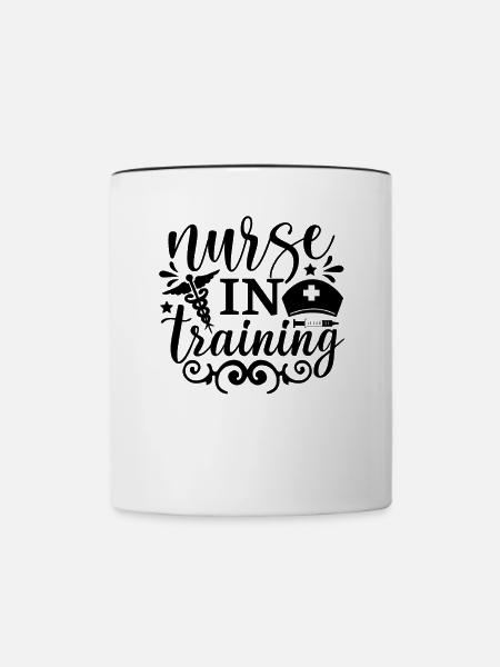 Krankenschwester in Ausbildung - Tasse zweifarbig - Weiß/Schwarz