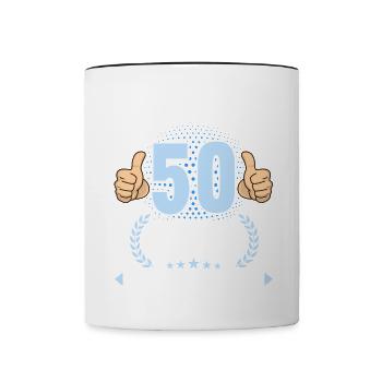 it took me 50 Years to look this good 50 Birthday - Contrasting Mug - white/black - Front