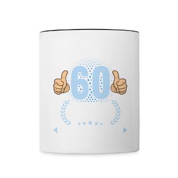 it took me 60 Years to look this good 60 Birthday - Tasse zweifarbig - Weiß/Schwarz - Vorne