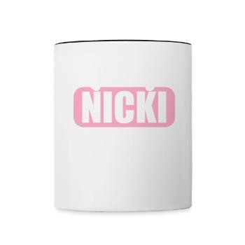 DDR Ostdeutschland Osten Ossi Lieblings Nicki - Tasse zweifarbig - Weiß/Schwarz - Vorne