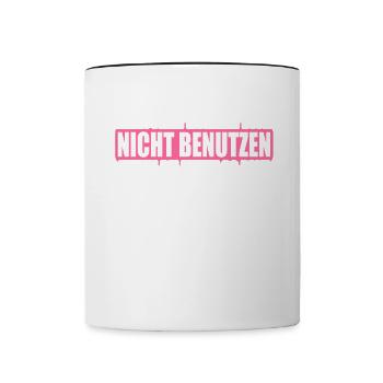 Menschen können nicht benutzen wenn nutzlos bist. - Tasse zweifarbig - Weiß/Schwarz - Vorne