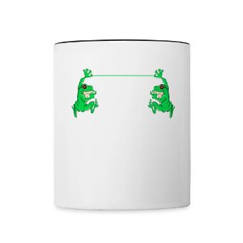 Welchen Teil von Frog You hast du nicht verstanden - Tasse zweifarbig - Weiß/Schwarz - Vorne