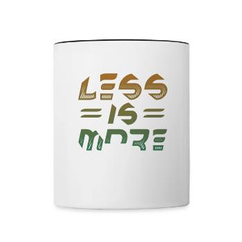 Moins c’est plus économique - Mug contrasté - blanc/noir - Devant