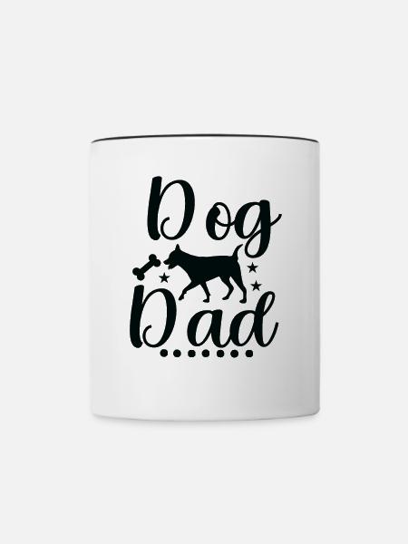 Hunde-Papa - Tasse zweifarbig - Weiß/Schwarz