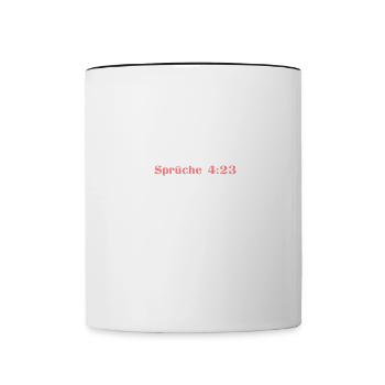 Bibel Zitat Vers Christ Christlich Bibelvers - Tasse zweifarbig - Weiß/Schwarz - Vorne