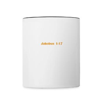 Bibel Zitat Vers Christ Christlich Bibelvers - Tasse zweifarbig - Weiß/Schwarz - Vorne