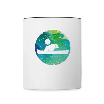 Kayak Paddelboot Ruderboot Wassersport - Tasse zweifarbig - Weiß/Schwarz - Vorne