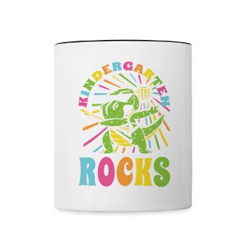 Maternelle Génial Retour à l’école Style de vie Gesc - Mug contrasté - blanc/noir - Devant