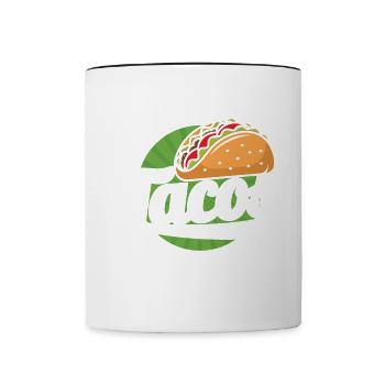 Mexikanische Tacos Lebensmittel Lifestyle Lebensmi - Tasse zweifarbig - Weiß/Schwarz - Vorne
