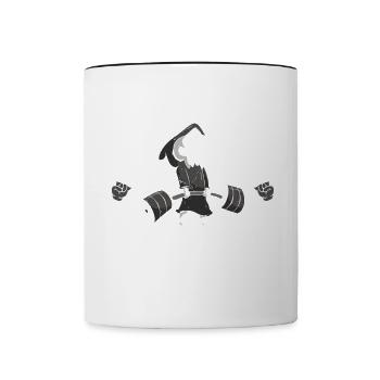 Punk Emo Styles Gothic Goth Kleidung Skelett Gesch - Tasse zweifarbig - Weiß/Schwarz - Vorne