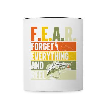 Pêcheur Pêcheur Pêcheur à la mouche Maître Appât Liebhab - Mug contrasté - blanc/noir - Devant