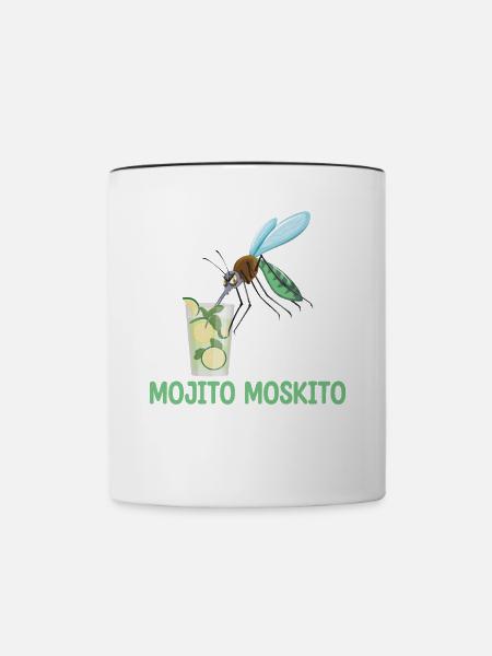 Mojito Moskito | Witziges Bierhemd | Witziges - Tasse zweifarbig - Weiß/Schwarz