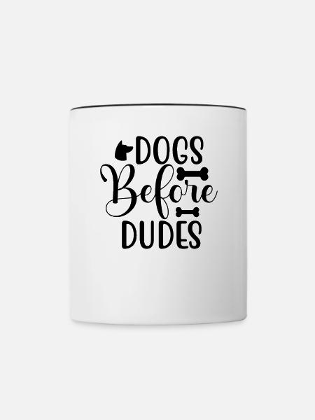 Hunde vor Kerlen - Tasse zweifarbig - Weiß/Schwarz