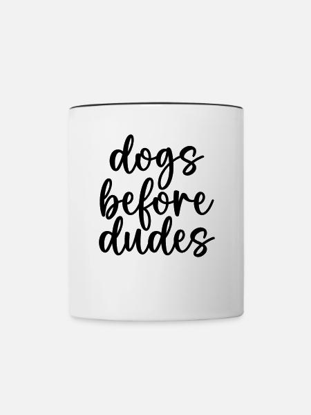 Hunde vor Kerlen - Tasse zweifarbig - Weiß/Schwarz