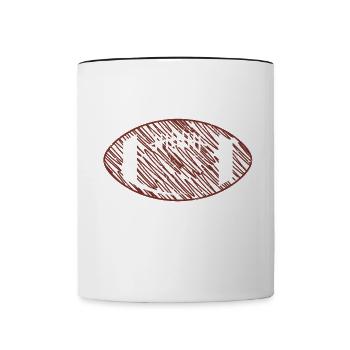 Footballl Dude American Football US Sport - Tasse zweifarbig - Weiß/Schwarz - Vorne