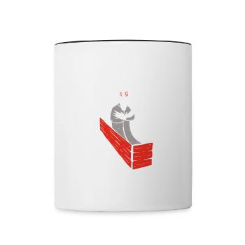 Get In Loser, Vampir-monster Im Sarg - Tasse zweifarbig - Weiß/Schwarz - Vorne