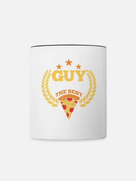 this guy makes the best pizza - Tasse zweifarbig - Weiß/Schwarz
