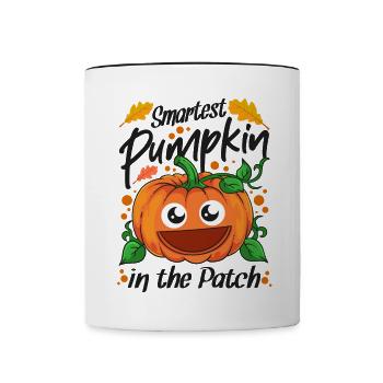 Smartest Pumpkin In The Patch Halloween - Contrasting Mug - white/black - Front