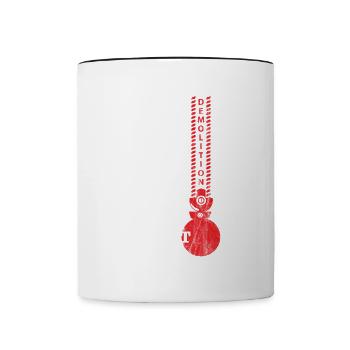 USA Abrissbirne für Demolisierungs Experte am Demo - Tasse zweifarbig - Weiß/Schwarz - Vorne