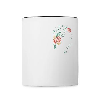 Punk Spooky Hippie Lifestyle Celebrate Halloween - Contrasting Mug - white/black - Front