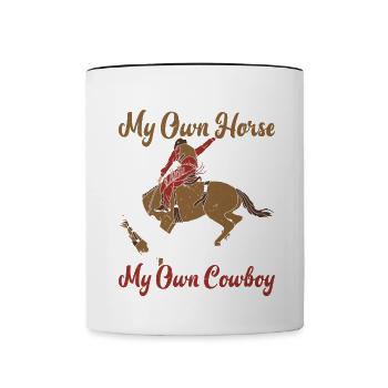 Barn Lifestyles Cowaholic Kuh Landwirtschaft Gesch - Tasse zweifarbig - Weiß/Schwarz - Vorne