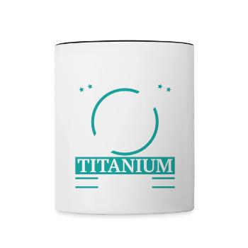Genou artificiel en titane, physiothérapeute Arhtrose - Mug contrasté - blanc/noir - Devant