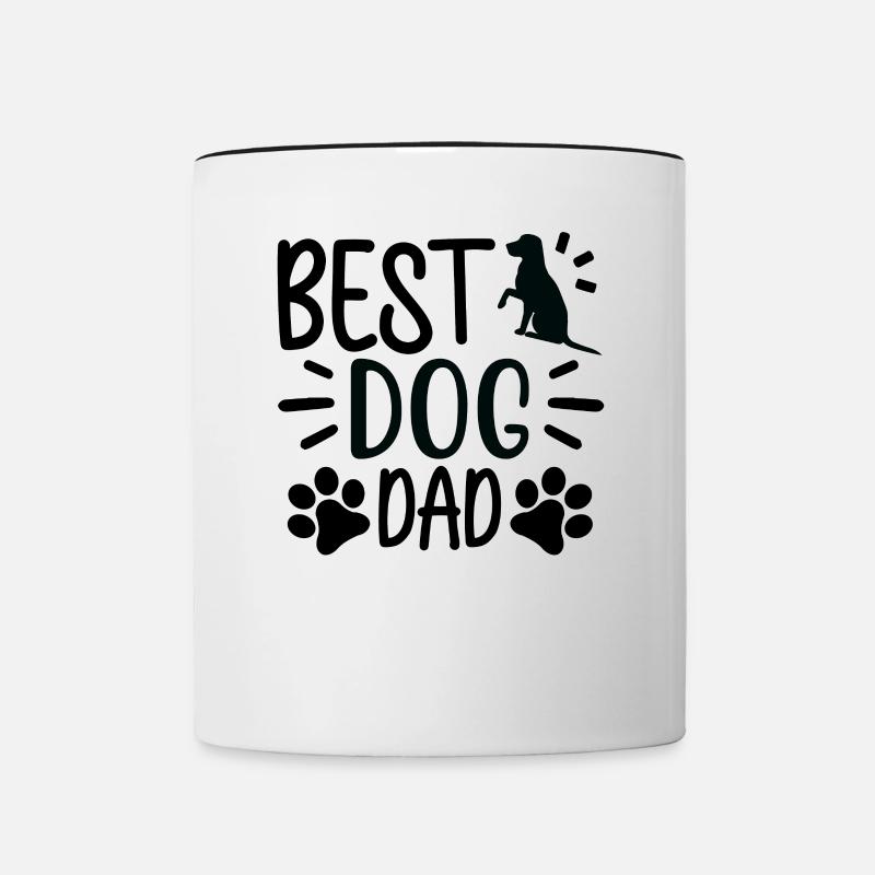 Bästa hundpappa - Tvåfärgad mugg - vit/svart